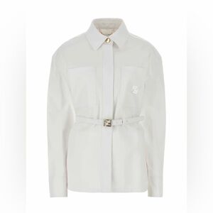 Fendi Giacca Denim White with Belt